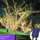 thumbnail image 2 of Cadena de luces LED solares impermeables para exteriores, luces con control remoto de 8 funciones, iluminación de calle, patio, decoración alrededor del árbol, luces navideñas, 2 of 4