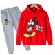 thumbnail image 3 of Conjunto de 2 piezas de sudadera con capucha y pantalones largos de manga larga con estampado de Mickey y Minnie Mouse para niñas, ropa deportiva informal para niñas, 3 of 5