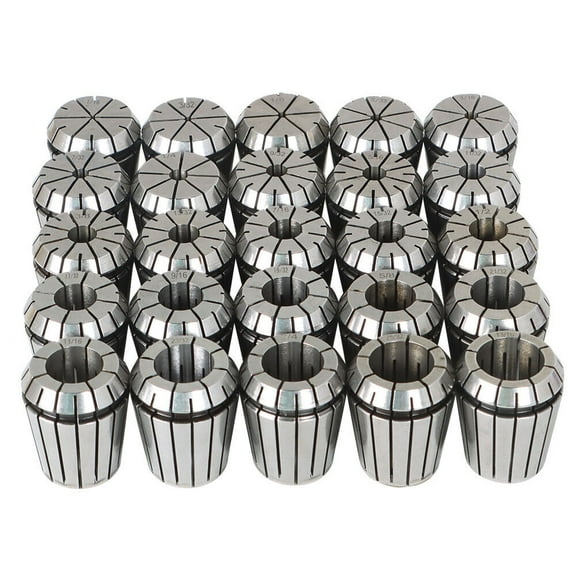 findmall 25 Pcs Collet Set ER32 Collet Chuck 1/16" - 3/4" Holder Spring Collet Set