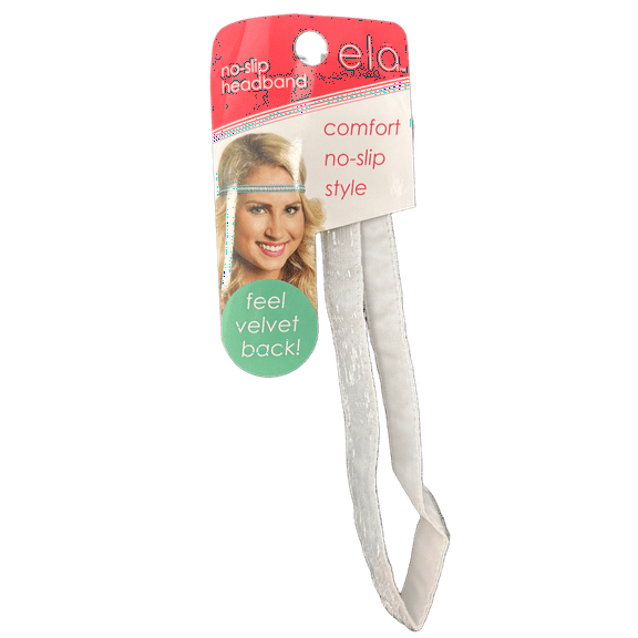 Non Slip Velvet Headband, Stretch Fit for Most Head Sizes, Soft and Secure Hold, Perfect for Costumes, Beach Looks and Everyday Wear, Comes on Hangtag, White