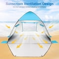 thumbnail image 4 of Pop Up Beach Tent, Easy Set Up Beach Umbrella, Sun Shelter for 2-3 People UV Protection Portable Sunshade, Baby Canopy Cabana, Lightweight with Carry Bag, 4 of 7