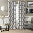 thumbnail image 2 of Elrene Navara Medallion Room Darkening Window Curtain Grey 52" W X 84" L 84 Inches, 2 of 5