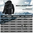 thumbnail image 6 of Tyhengta Men's Waterproof Ski Jackets Winter Coats Snow Jacket Adjustable Fleece Windbreaker Windproof Outdoor RainJackets Black L, 6 of 6