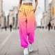 thumbnail image 3 of Pantalones deportivos Gibobby para mujer con estampado floral y mallas elásticas largas informales Blanco S, 3 of 4