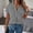 Gray, variant on HOMBOM Womens Henley V Neck T-Shirts Summer Shirts Purple Short Sleeve Solid Blouse for Young Woman Casual