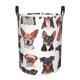 thumbnail image 1 of Fotbe Happy Dog Faces Collage Cesto de Ropa con Asas, Cesto Impermeable de Gran Capacidad, Bolsa de Lavado para Dormitorio, Cesto de Ropa con Ruedas y Asas-Small, 1 of 6