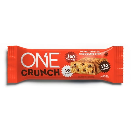 ONE Brands Crunch Peanut Butter Chocolate Chip Protein Bar, 1.41 oz (1 Bar)