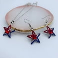 thumbnail image 3 of Stars and Stripes Jewelry - Patriotic Jewelry for Women - Patriotic Necklaces (Red Stones Set), 3 of 7
