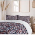thumbnail image 6 of Ambesonne Tribal Duvet Cover Sets, Striped, 2-King, Cinnamon Black Teal, 6 of 7