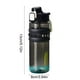 thumbnail image 3 of Botella de Agua Deportiva de 650 Ml | Plástico Libre de Bpa | Tapa Hermética con Pajita | Vaso de Gran Capacidad para Gimnasio, Senderismo y Viajes | 4 Colores (Negro, Blanco, Morado, Caqui), 3 of 6