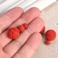 thumbnail image 5 of U8MO 5pcs 6/8/11/14mm Red Cinnabar Round Loose Spacer Beads Jewelry Making Handcraft-6mm, 5 of 5
