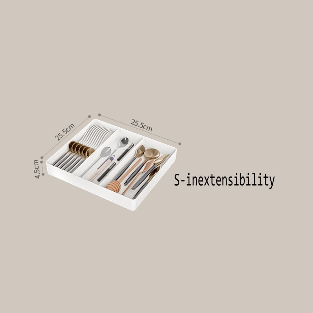 Drawer Organizer, Cutlery Tray for Kitchen Drawer, Expandable Utensil with Compartment, Spoons Forks Knives Cutlery Holder