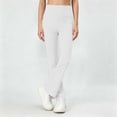 thumbnail image 2 of biudgviw Girls Flare Leggings Toddler Kids High Waist Yoga Pants Breathable Casual Athletic Bell Bottoms for Workout Dance(White,14-15 Years), 2 of 7