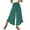 Green, variant on Lenpel Wide Leg Pants for Women Loose High Waisted Ruffle Hem Printed Cropped Palazzo Pants Summer Casual Trousers
