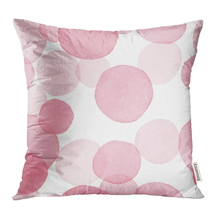 Quilted Pin Cushions - YWOTA Blue Dot Pink Circle Pattern Watercolor Purple Baby Girl Confetti Cute Water Paint Pillow Cases Cushion Cover 16x16 inch