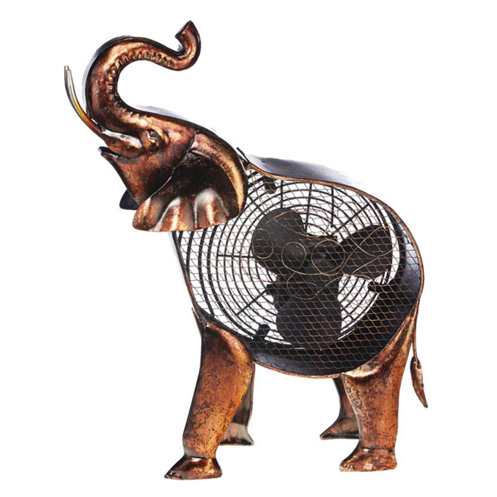 DecoFLAIR Table Fan TwoSpeed Electric Circulating Fan, African