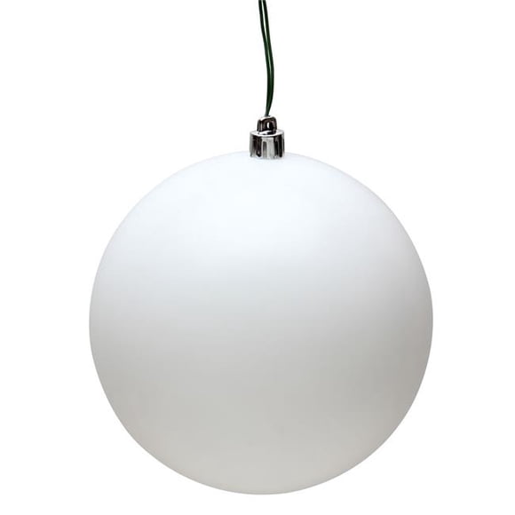 Boule d'Ornement de Noël Blanche Mate UV 6 Po. - 4 par Sac