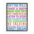 thumbnail image 2 of The Kids Room by Stupell Multi Colored Bedtime Rules Typography Framed Giclee Texturized Art, 11 x 1.5 x 14, 2 of 4