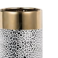 thumbnail image 3 of A&B Home White and Black Cheetah Pattern Cylinder Vase 6.5" x 6.5" x 15.7", 3 of 4