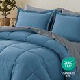 thumbnail image 6 of RUIKASI 7 Pieces Slate Blue/Grey Queen Bed Comforter Set with Sheets - Bed in a Bag with Comforter and All Season Sheets, Pillowcases, 6 of 9
