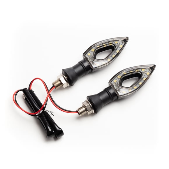 Kit 2 Luces Direccionales Iron Led Secuenciales Giro y Luz De Circulación 12V Universales 415-Blanco