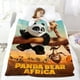 thumbnail image 5 of Panda en África anti-pilling, suave, ligera, esponjosa y acogedora de lujo para hogar y cocina – Perfecta para niños y adultos, 100 x 150 cm, 5 of 6