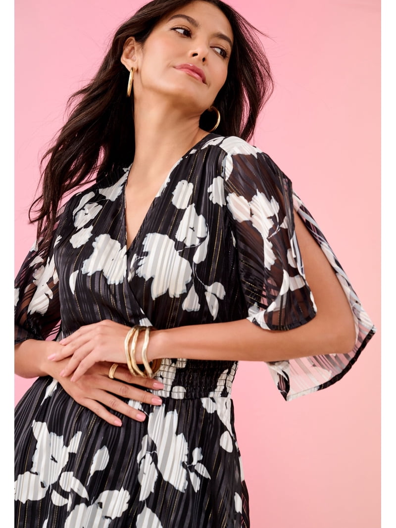 plus size striped midi dress Paige Plus Size Striped Button Front Midi Dress, Light Gray / 1XL