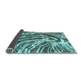 thumbnail image 2 of Ahgly Company Indoor Round Abstract Light Blue Modern Area Rugs, 5' Round, 2 of 4