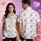thumbnail image 1 of Blusa y camisa de manga corta con cuello vuelto, moda para hombre y mujer, informal, de manga corta, con estampado y cuello vuelto, con botones., 1 of 9