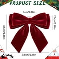 thumbnail image 4 of 2pc Christmas Wreath Decorations, Wine Velvet Bows for Wreath Making, Double-Layer Ribbon Accents for Greenery, Floral Rings, Door Swags and Seasonal Displays, 1.38 x 1.38 in, 4 of 5