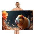 thumbnail image 1 of Cobaya Toalla de playa de secado rápido con diseño temático, regalo para mujeres y niñas, ideal para cumpleaños, fans, amantes de la música, uso en la playa o al aire libre, 78 × 160 cm, 1 of 6