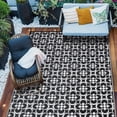thumbnail image 1 of Outdoor Rugs 6'x9' Plastic Straw on Sale Clearance Reversible Waterproof Patio Rugs Geometric Lightweight Carpets for RV Camping Deck Balcony Beach Picnic Porch, Black White, 1 of 4