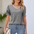thumbnail image 5 of Tshirt Women Women's Casual, Fashionable And Sexy Solid Color Comfortable And Breathable V-neck Top, 5 of 7