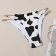 thumbnail image 4 of Hvot&aat Women's Cow Print Halter Metal Chain Strap Bikini Sets Split Style Sexy Swimsuit Two Piece Lace Up Bikini, 4 of 5