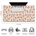 thumbnail image 5 of Long Mouse Pads for Desk,White Christmas Gingerbread Man Pattern Desk Mats on Top Of Desks, Desk Mouse Pad Extra Large with 3mm Non-Slip Base and Stitched Edge for Gaming,Office,Work,Home 47.3x23.6in, 5 of 5