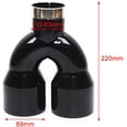 thumbnail image 2 of Anqidi Exhaust Pipe, 2.5" Inlet 3.5" Outlet Black Stainless Steel Car Exhaust Pipe Tail Dual Muffler Tip, 2 of 8