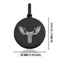 thumbnail image 2 of Stainless Steel Geometric Polygon Moose Animal Round Medallion Keychain Circle Ring, 2 of 2
