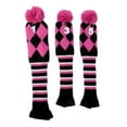 thumbnail image 1 of facefd Ensemble de 3 Couvre-Chefs de Golf à Pompon Driver Fairway Woods Rose, 1 of 8