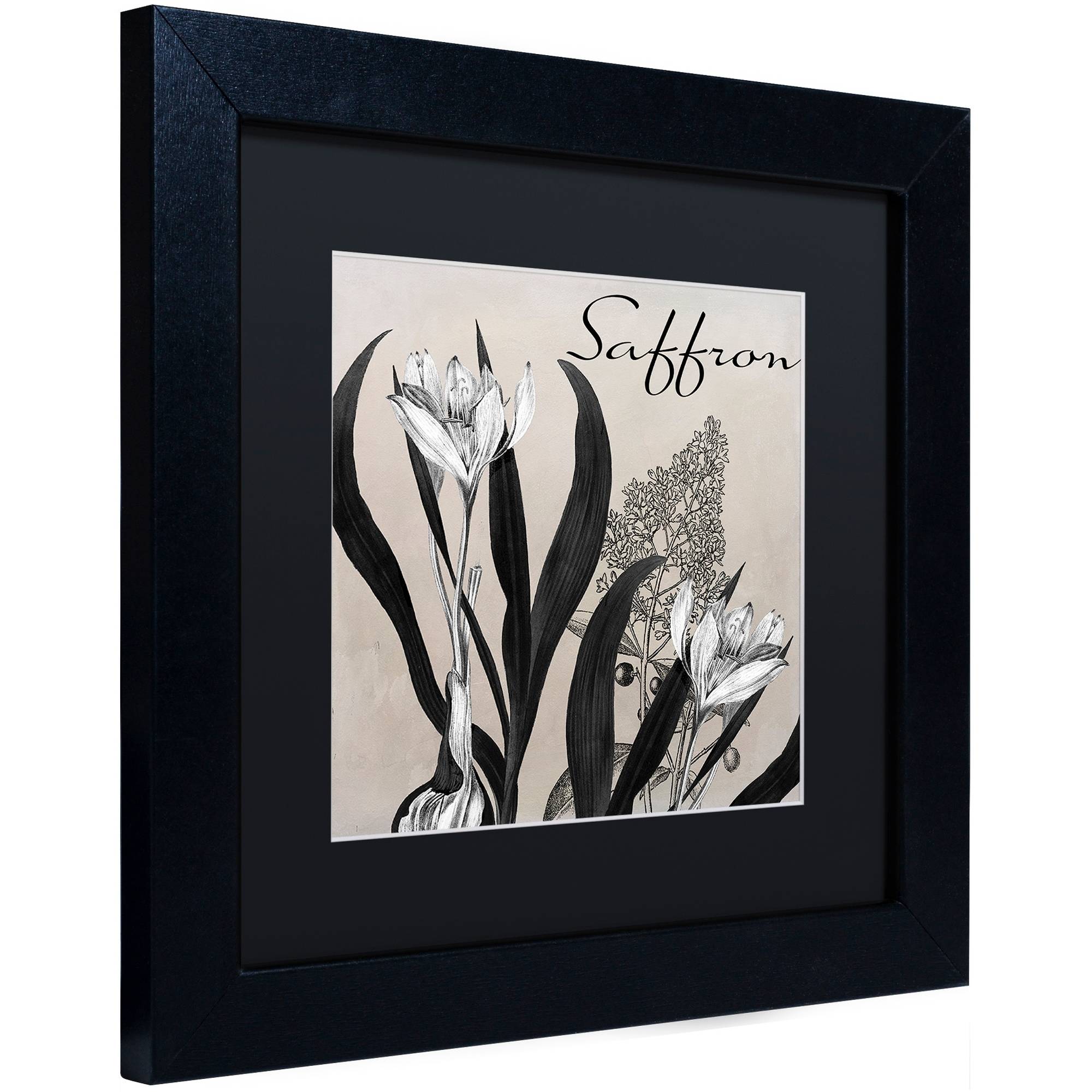 Trademark Fine Art "Flowering Herbs I" Canvas Art by Color Bakery Black Matte, Black Frame