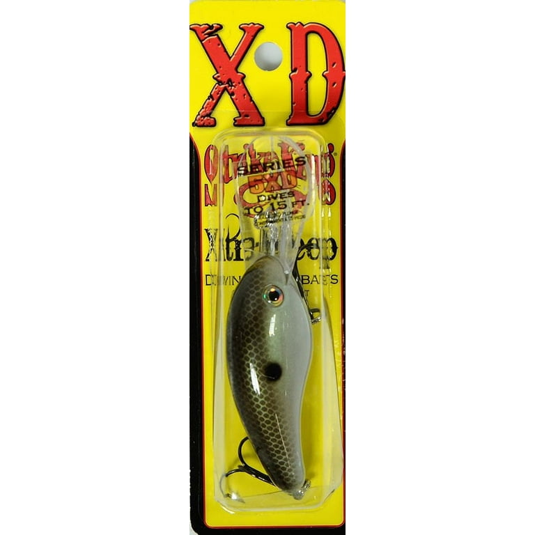 Strike King 5XD Extra Deep Diving Crankbait, Green Gizzard Shad, 5