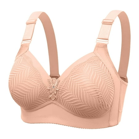 HCURIBAD Clearance! Bras for Women  Push up Bra Womens Front Back Smoothing Bra Deep Cup Bra Full Cup Back French Invisible Bra  Supportive Bras for Women  Deep V Bra 1PC Bra Beige M