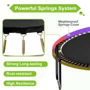 GVDV Outdoor Trampoline, 12' Backyard Recreational Trampoline with Enclosure for Kids & Adults