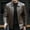 Brown, variant on Fengqque Mens Faux Leather Motorcycle Jacket Lightweight Slim Fit Lapel PU Coat Vintage Zip Up Casual Jackets Brown M