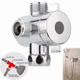 thumbnail image 3 of ABS Diverter Valve 1/2 Inch 3 Way Water Separator Shower Tee Adapter Adjustable Faucet Switcher Bathroom Toilet Accessories, 3 of 5