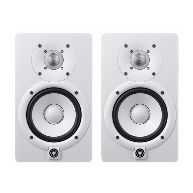 Monitor de estudio Yamaha HS5 W de 5 pulgadas con alimentación (blanco) x2
