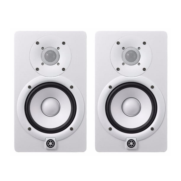 Monitor de estudio Yamaha HS5 W de 5 pulgadas con alimentación (blanco) x2