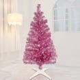 thumbnail image 1 of Árbol de Navidad Juegoal de 4 pies, color rosa preiluminado con 70 LED de color blanco cálido, 1 of 7