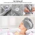 thumbnail image 6 of Shower Girls Absorbent Soft Antibacterial Quick Dry Turban Wrap Hair Drying Cap Bath Hat Towel Cap STRIPE, 6 of 8