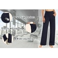 thumbnail image 4 of Rosvigor Wide Leg Yoga Pants Women High Waisted Pants Loose Casual Pants with Pockets, 4 of 9