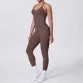 thumbnail image 5 of SKQIT Workout Sets for Women Seamless Scunch Butt Lifting Impact Leggings Halter Cropped Tank 2 Piece Gym Outfits, 5 of 9